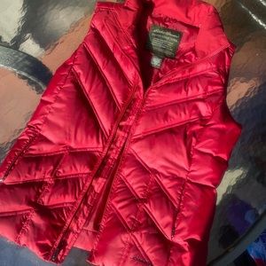 eddie bauer red down vest